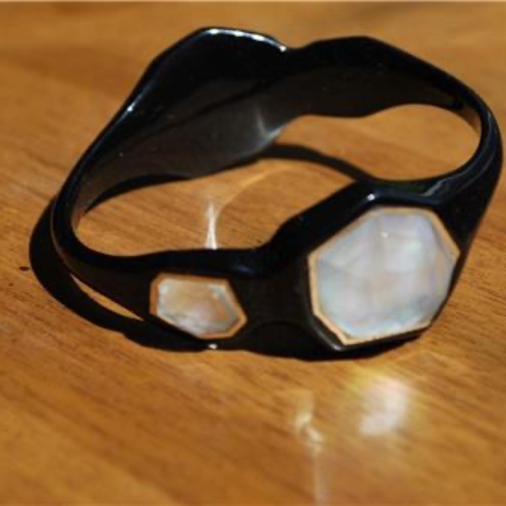 IPPOLITA Quartz & Mother of Pearl Resin Bangle Sterling Silver